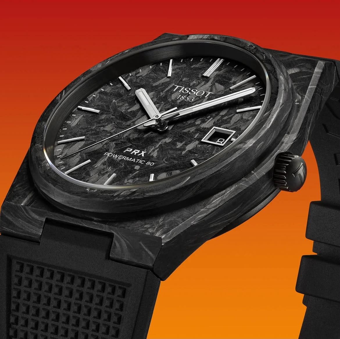 Tissot PRX Powermatic 80 Forged Carbon 40 mm Erkek Kol Saati