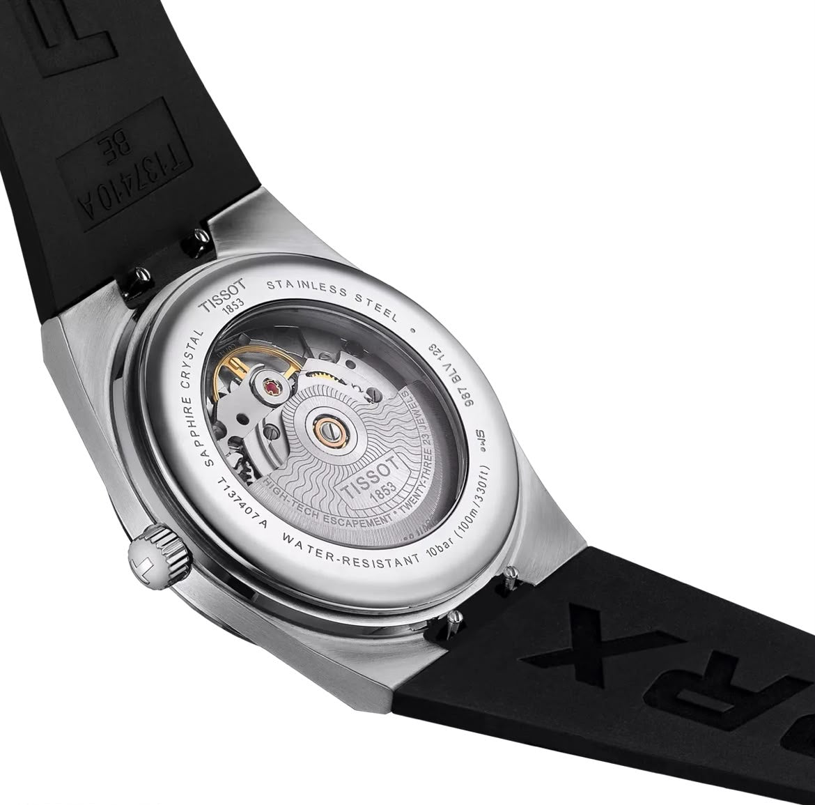 Tissot PRX Powermatic 80 40 mm Siyah Kadran Kauçuk Kordon Erkek Kol Saati
