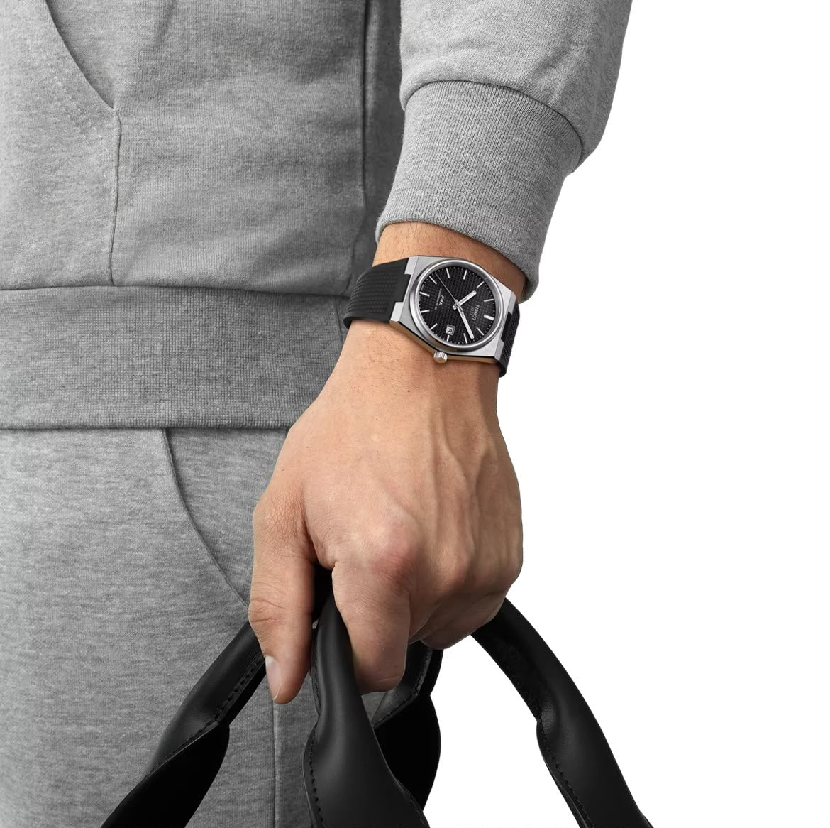 Tissot PRX Powermatic 80 40 mm Siyah Kadran Kauçuk Kordon Erkek Kol Saati