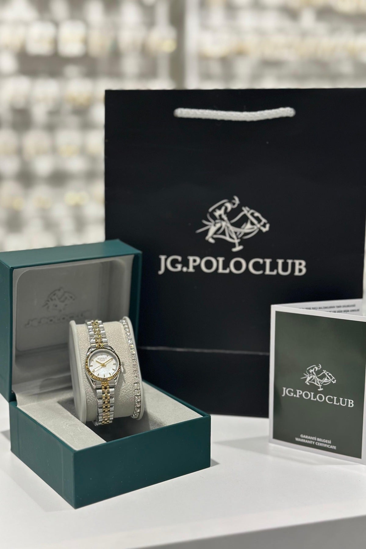 J.G. Polo Club Orijinal Çelik Kasa Çelik Kordon Su Geçirmez 2 Yıl Garantili Kadın Kol Saati (JPC.0426S04649M)