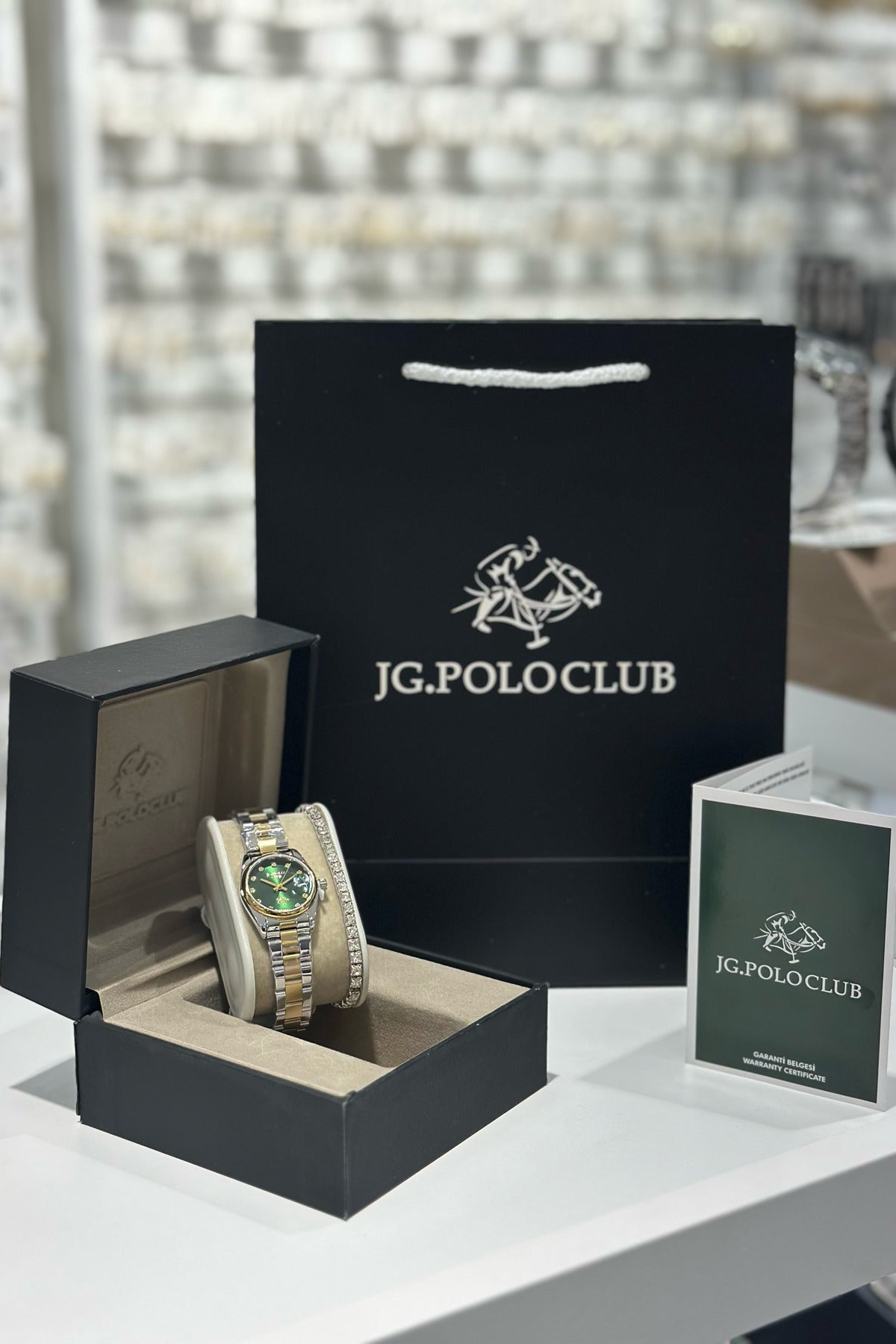 J.G. Polo Club Orijinal Çelik Kasa Çelik Kordon Su Geçirmez 2 Yıl Garantili Kadın Kol Saati (JPC.062615846M)