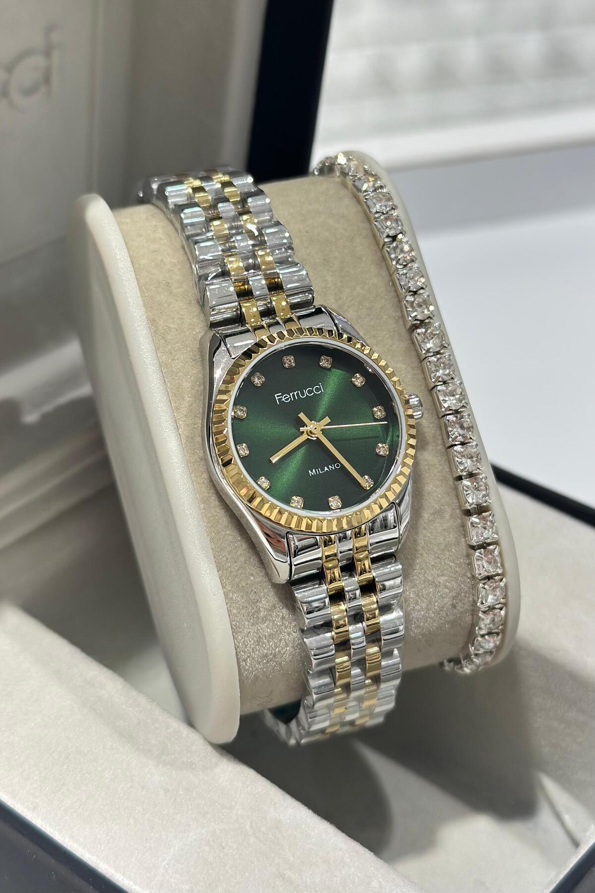 Ferrucci Çelik Kordon Su Geçirmez Garantili Kadın Kol Saati (TYCBD6F29D2678104C98A4D00)
