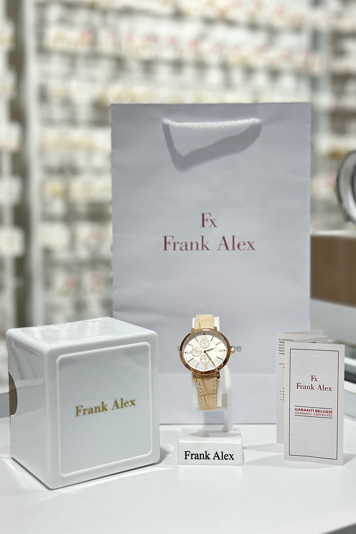 Frank Alex Deri Kordon Su Geçirmez Garantili Kadın Kol Saati (12.02.2026)