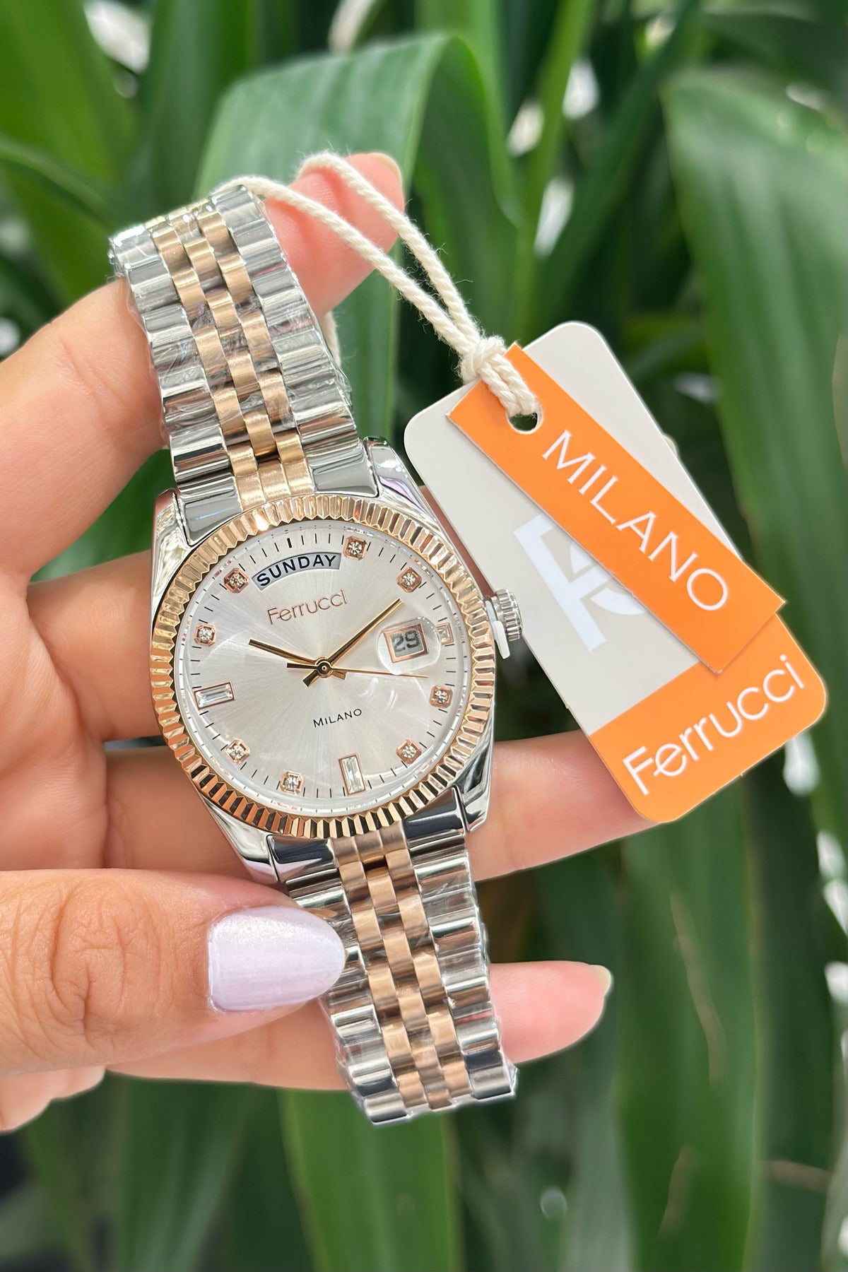 Ferrucci Çelik Kordon Su Geçirmez Garantili Kadın Kol Saati (FC03565MTR)