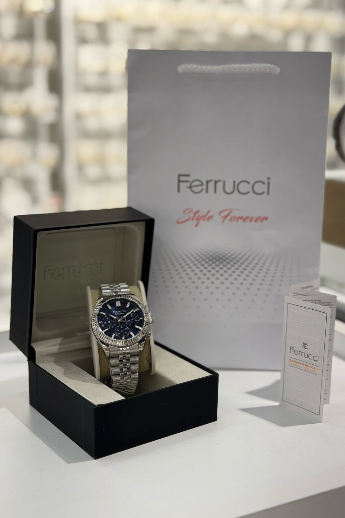 Ferrucci Çelik Kordon Su Geçirmez Garantili Erkek Kol Saati (FCF-03697M)