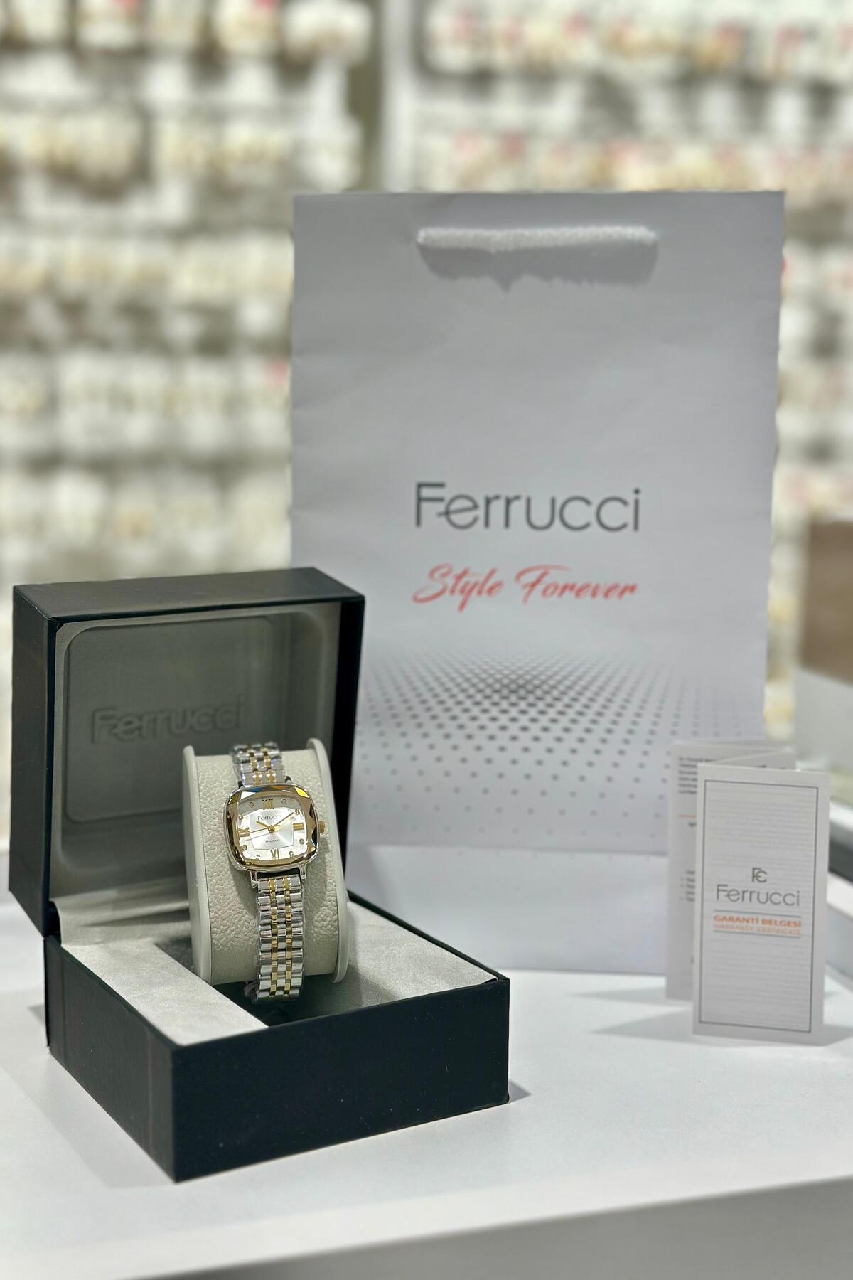 Ferrucci Çelik Kordon Su Geçirmez Garantili Kadın Kol Saati (31.11.2025)