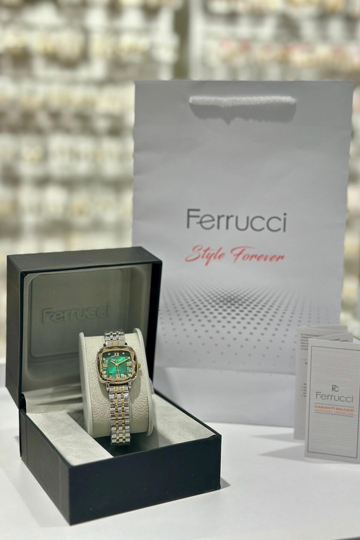 Ferrucci Çelik Kordon Su Geçirmez Garantili Kadın Kol Saati (31.11.2025)