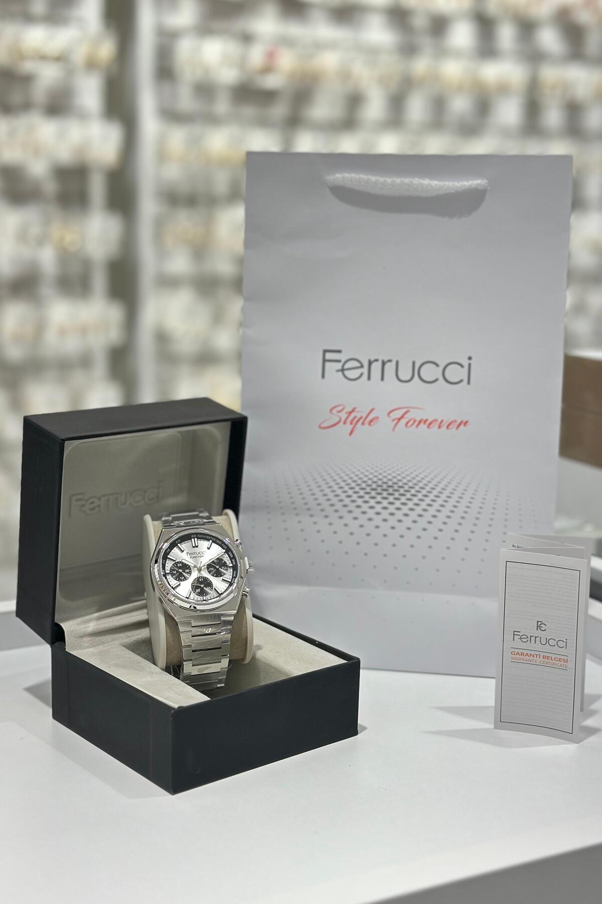 Ferrucci Çelik Kordon Su Geçirmez Garantili Erkek Kol Saati (30.03.2026)