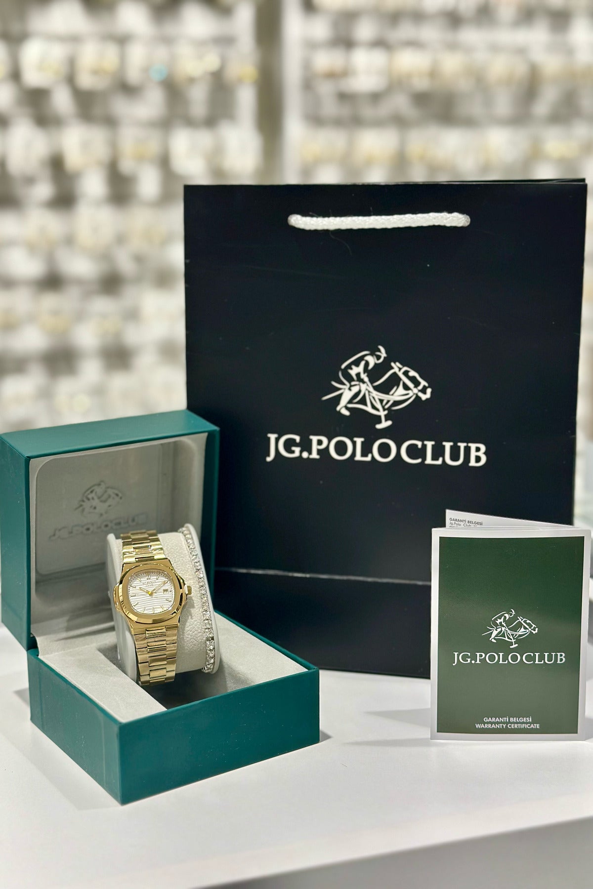 J.G. Polo Club Orijinal Çelik Kasa Çelik Kordon Su Geçirmez 2 Yıl Garantili Kadın Kol Saati (JPC.0326S04390M)