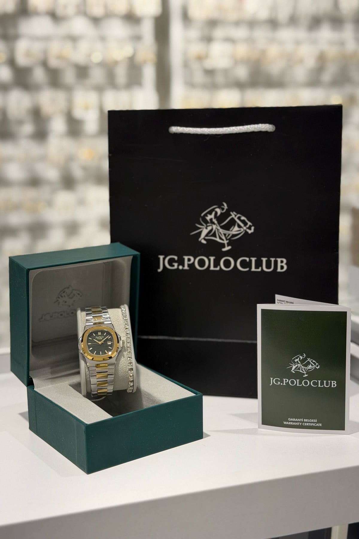 J.G. Polo Club Orijinal Çelik Kasa Çelik Kordon Su Geçirmez 2 Yıl Garantili Kadın Kol Saati (JPC.0326S04390M)