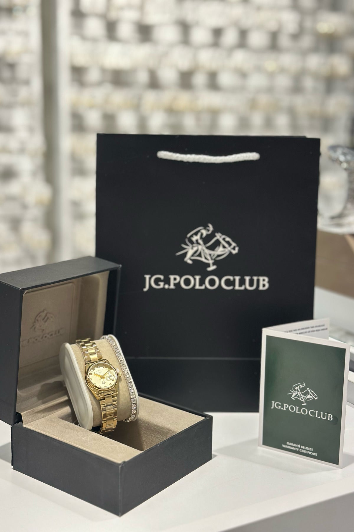 J.G. Polo Club Orijinal Çelik Kasa Çelik Kordon Su Geçirmez 2 Yıl Garantili Kadın Kol Saati (JPC.062615846M)