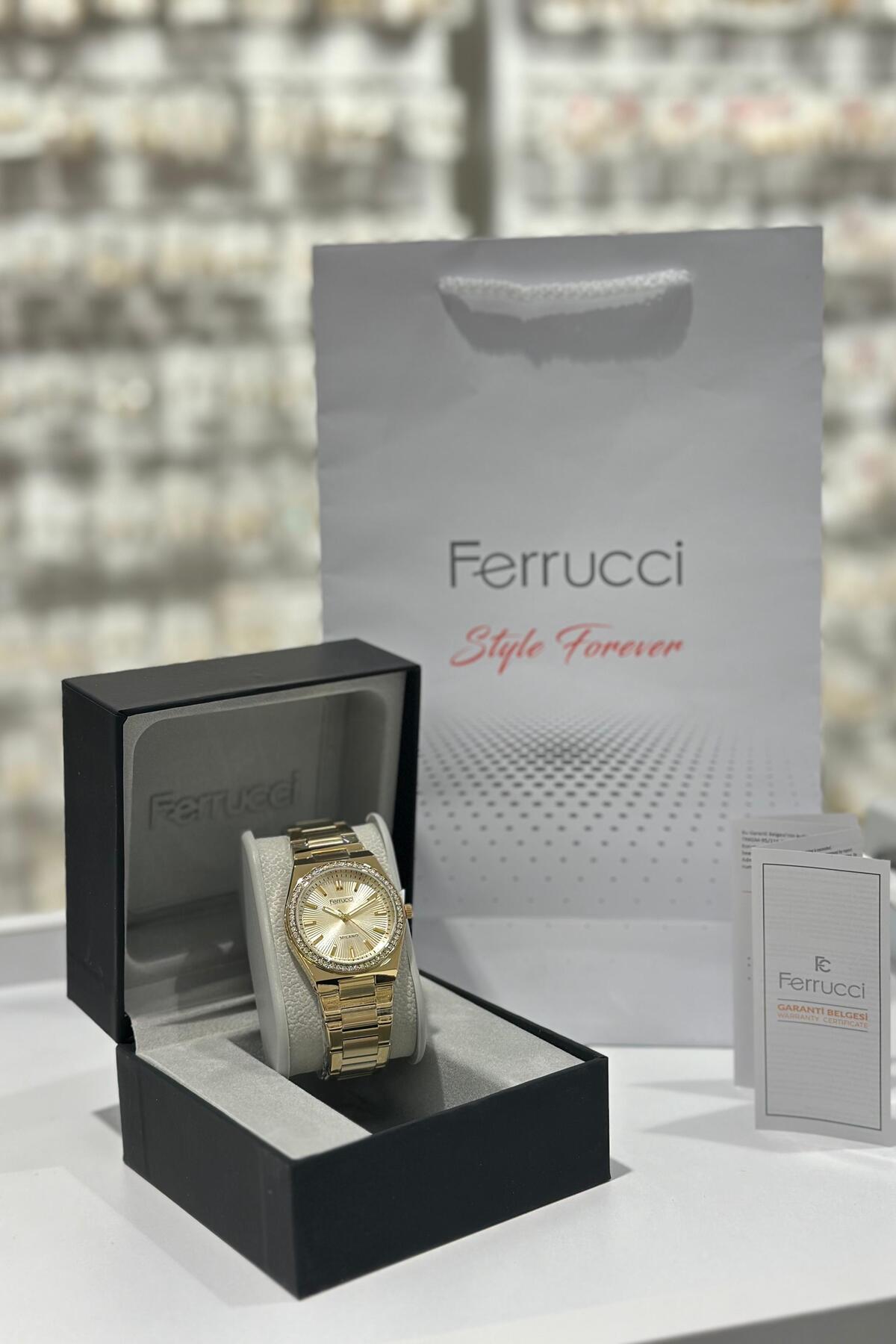 Ferrucci Çelik Kordon Su Geçirmez Garantili Kadın Kol Saati (03.12.2025)