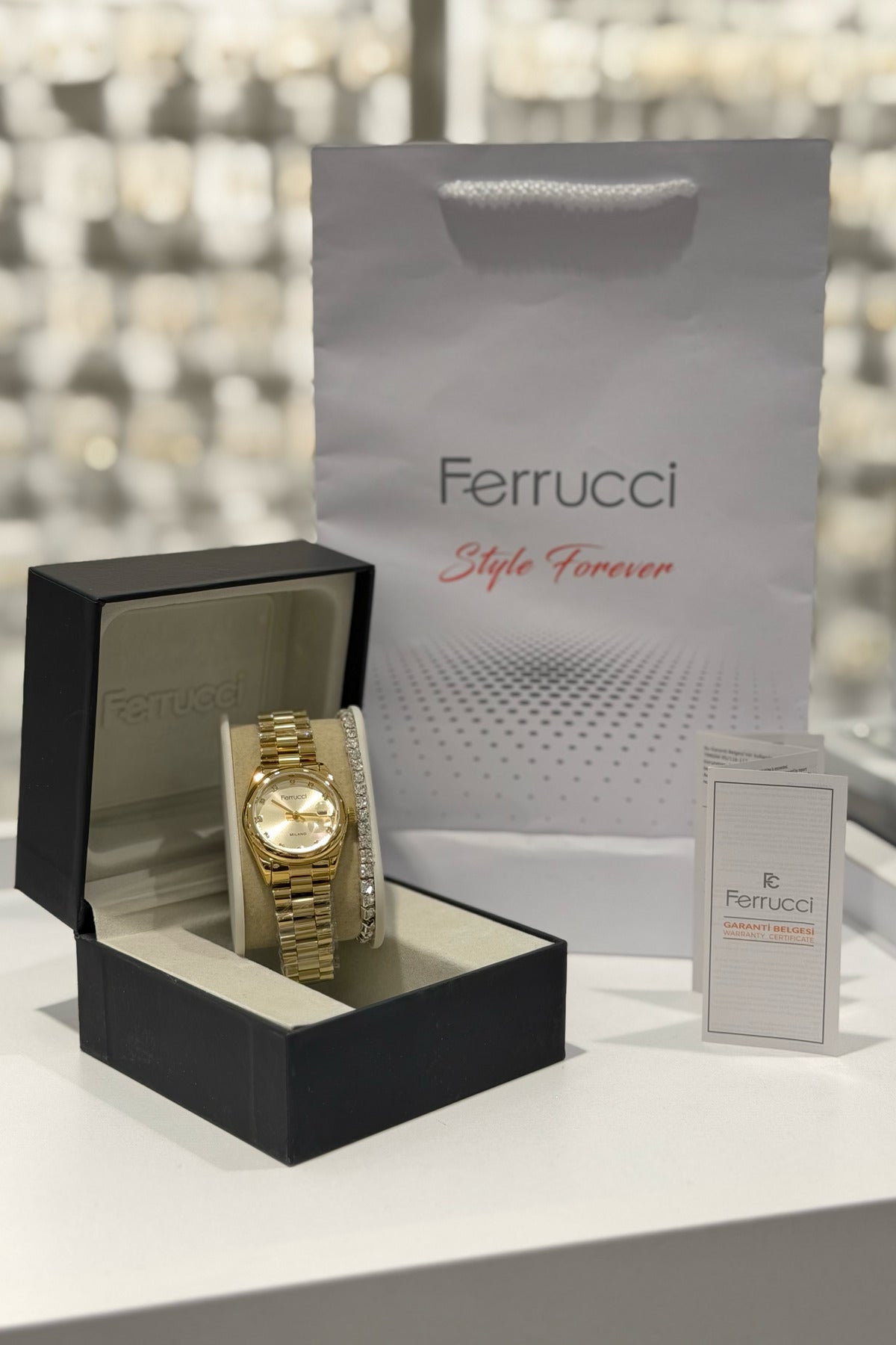Ferrucci Orijinal Çelik Kordon Su Geçirmez 2 Yıl Garantili Kadın Kol Saati (03.04.2026)