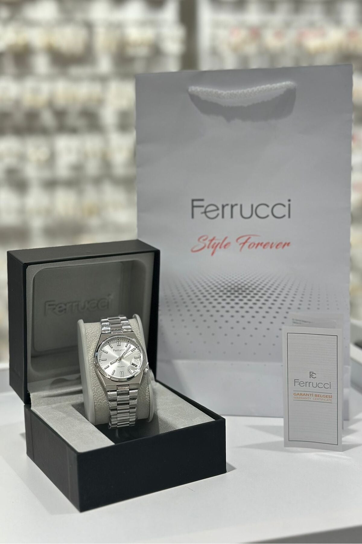 Ferrucci Çelik Kordon Su Geçirmez Garantili Kadın Kol Saati (05.12.2025)