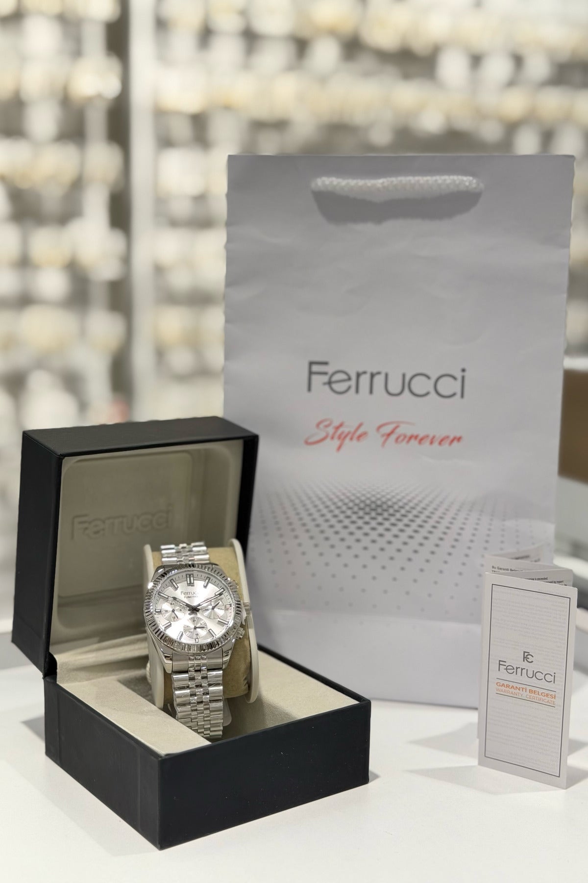 Ferrucci Çelik Kordon Su Geçirmez Garantili Erkek Kol Saati (FCF-03697M)