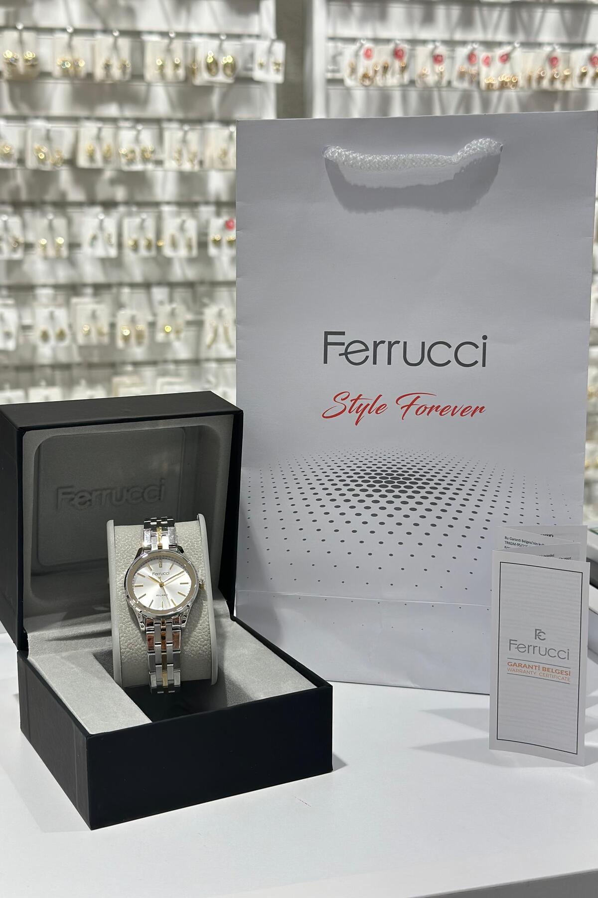 Ferrucci Çelik Kordon Su Geçirmez Garantili Kadın Kol Saati (02.12.2025)