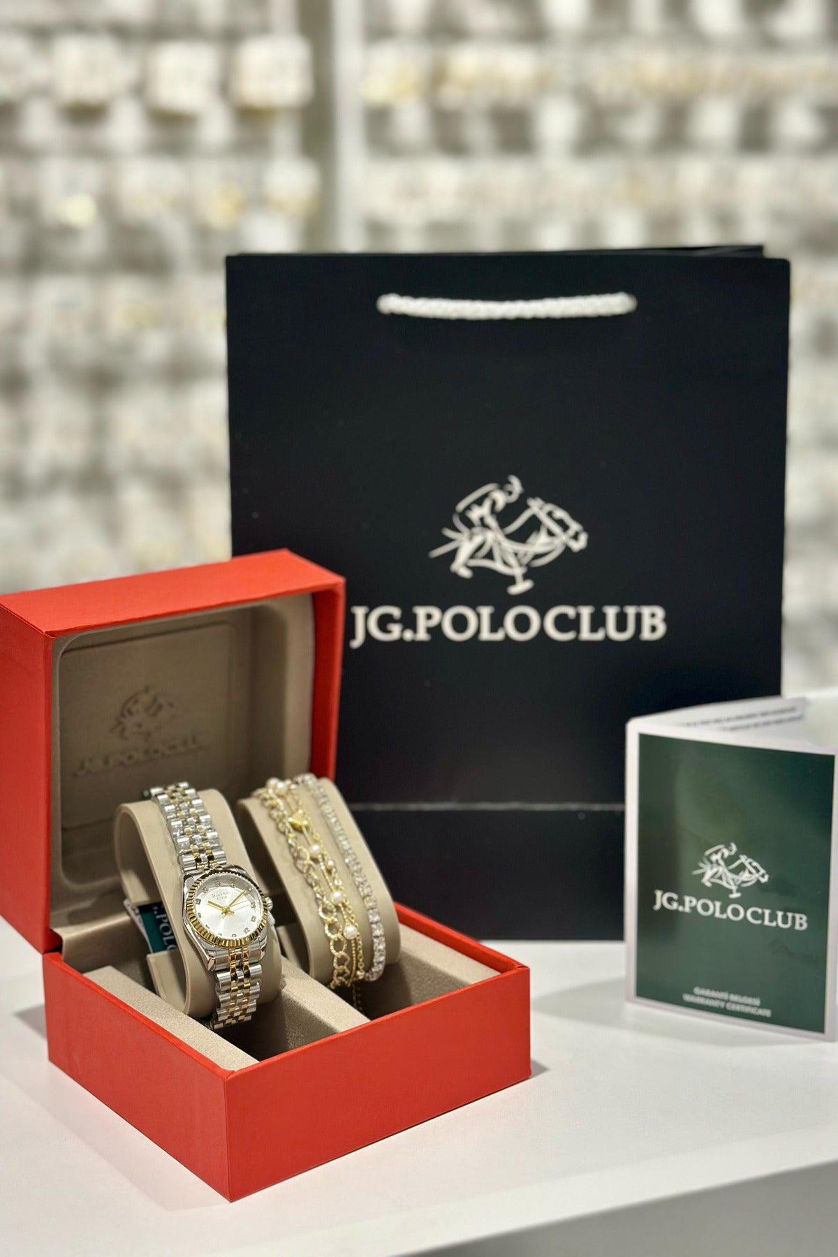 J.G. Polo Club Orijinal Çelik Kasa Çelik Kordon Su Geçirmez 2 Yıl Garantili Kadın Kol Saati (JPC.0626S04552MTR)