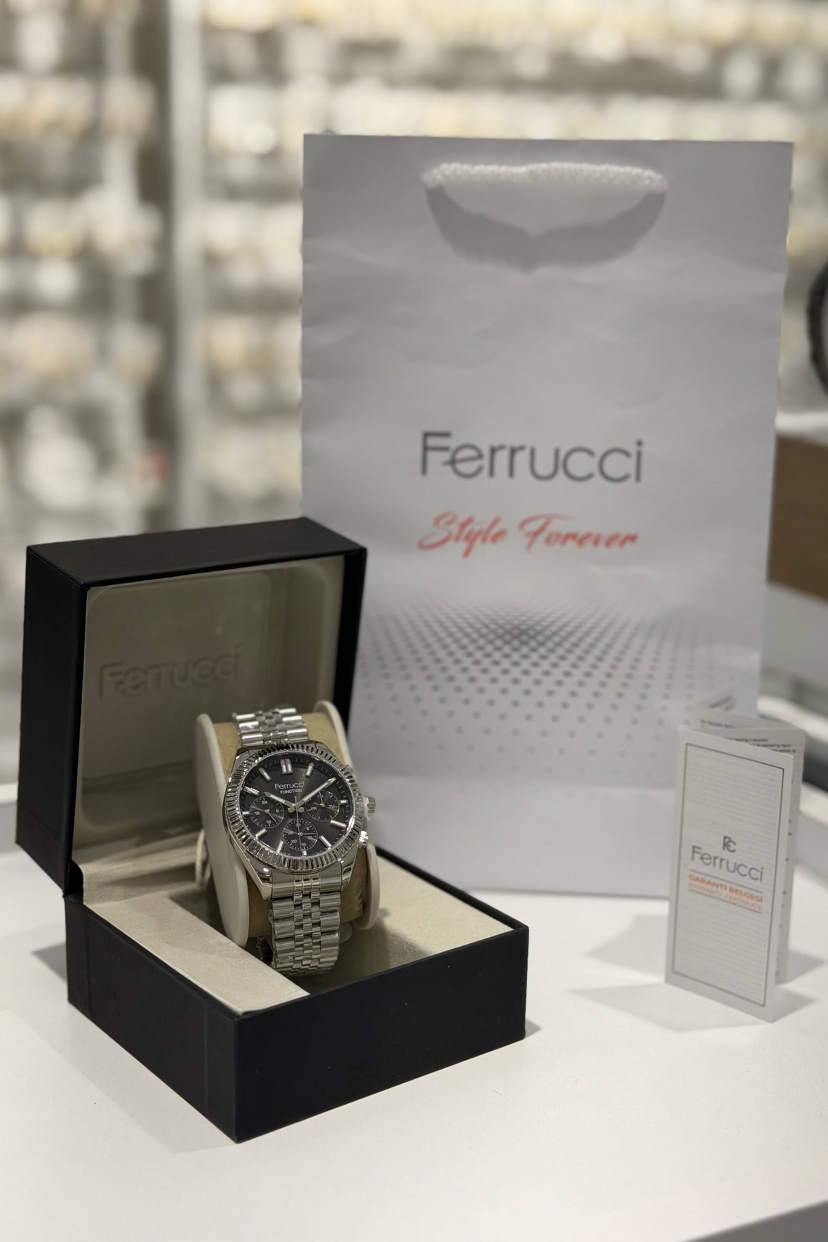 Ferrucci Çelik Kordon Su Geçirmez Garantili Erkek Kol Saati (FCF-03697M)