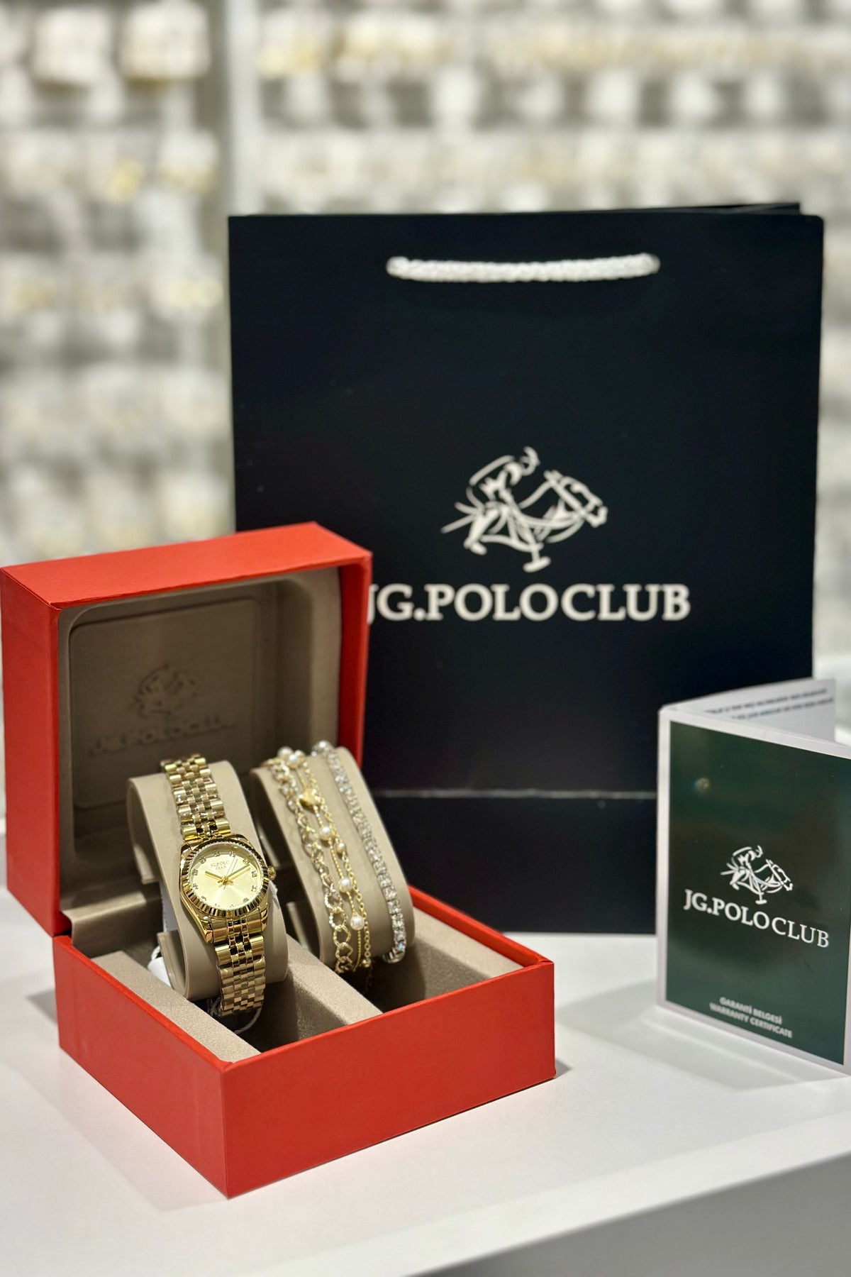 J.G. Polo Club Orijinal Çelik Kasa Çelik Kordon Su Geçirmez 2 Yıl Garantili Kadın Kol Saati (JPC.0626S04552MTR)
