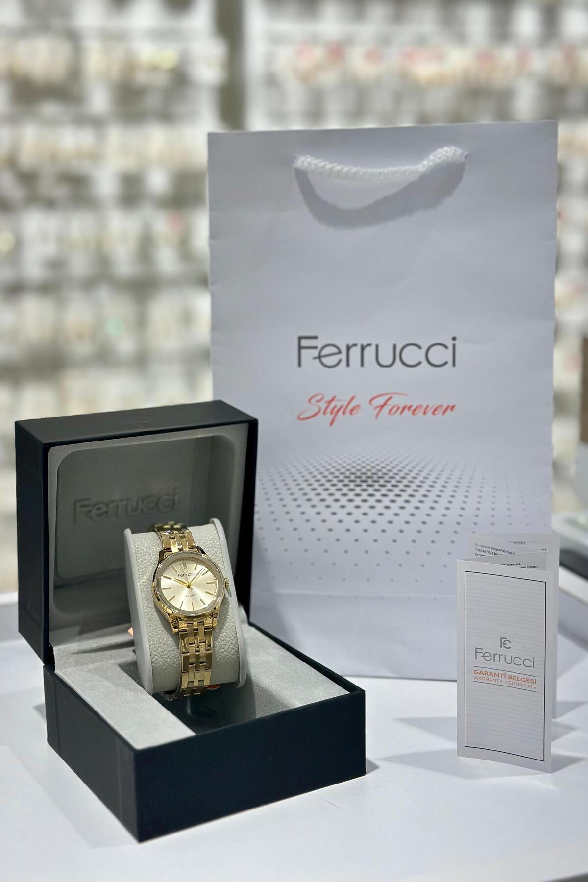 Ferrucci Çelik Kordon Su Geçirmez Garantili Kadın Kol Saati (02.12.2025)