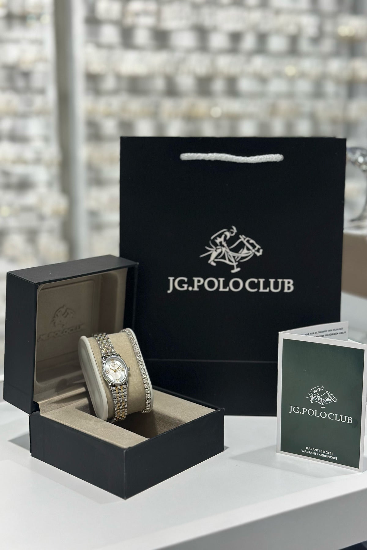 J.G. Polo Club Orijinal Çelik Kasa Çelik Kordon Su Geçirmez 2 Yıl Garantili Kadın Kol Saati (JPC.0626S04839M)